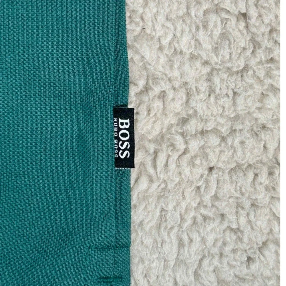 BOSS Hugo Boss Firenze 42 Polo Shirt Mens XXL Green Regular Fit Pima Cotton
